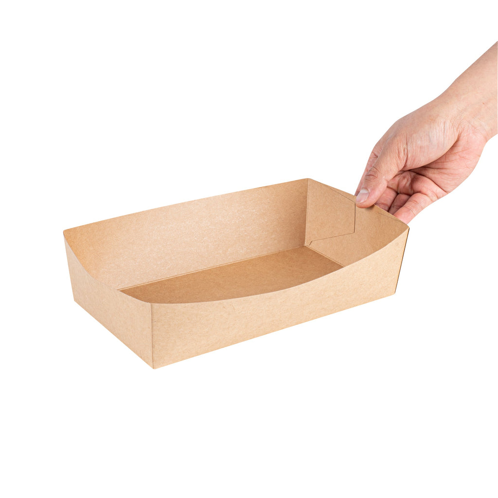 Cater Tek Kraft Paper Insert - Fits Rectangle Catering Box - 10 3/4'' x 7 1/4'' x 2 1/4'' - 100 count box