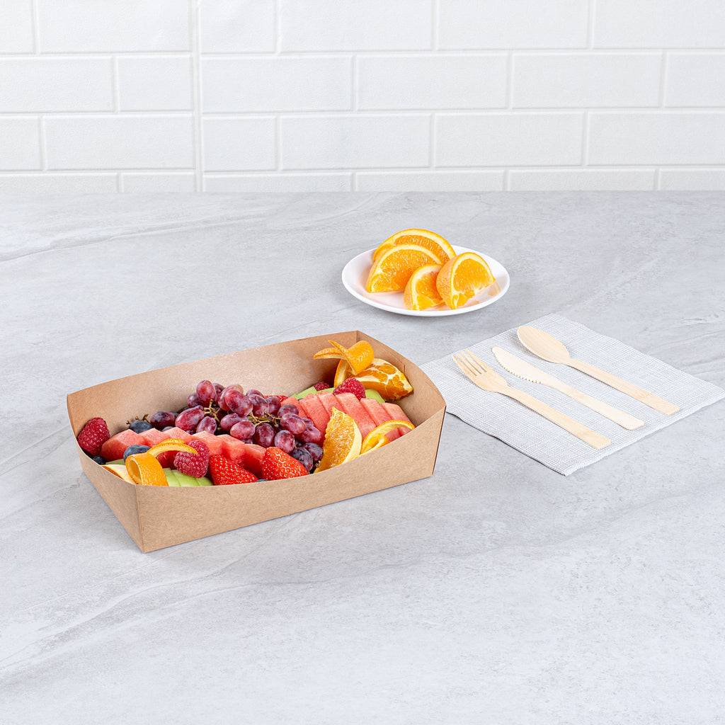 Cater Tek Kraft Paper Insert - Fits Rectangle Catering Box - 10 3/4'' x 7 1/4'' x 2 1/4'' - 100 count box