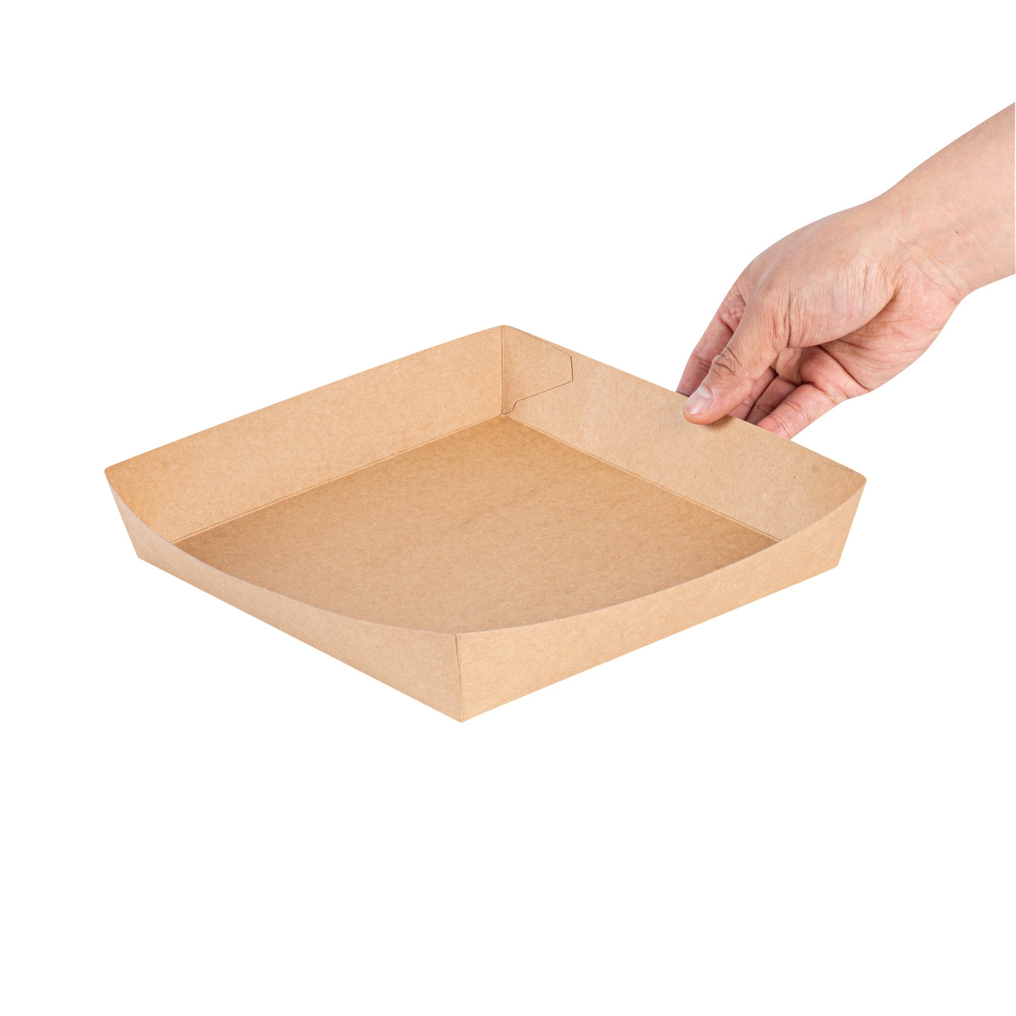 Cater Tek Kraft Paper Insert - Fits Square Catering Box - 9 3/4" x 9 3/4'' x 1 1/2'' - 10 count box