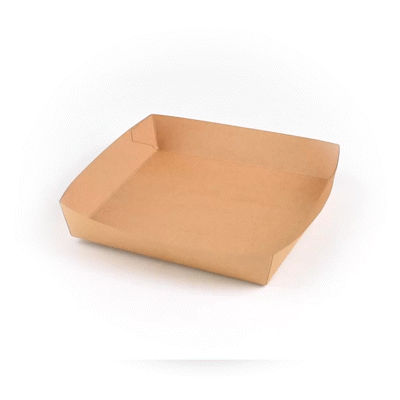 Cater Tek Kraft Paper Insert - Fits Square Catering Box - 9 3/4" x 9 3/4'' x 1 1/2'' - 10 count box