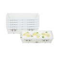Bake Tek 42 oz Beige Vintage Floral Paper Baking Loaf Pan - Greaseproof - 10" x 3 1/2" x 2 1/2" - 100 count box