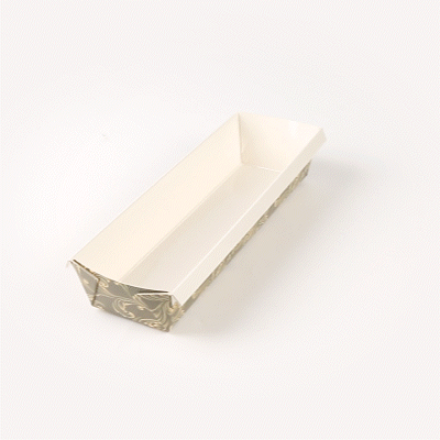 Bake Tek 32 oz Dark Green Vintage Floral Paper Baking Loaf Pan - Greaseproof - 11" x 3 1/4" x 2" - 100 count box