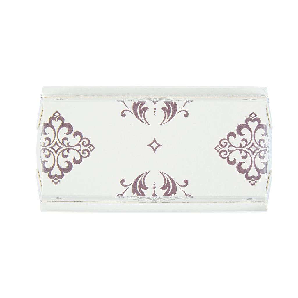 Bake Tek 13 oz Beige Vintage Floral Paper Baking Loaf Pan - Greaseproof - 7" x 3 1/4" x 2" - 100 count box