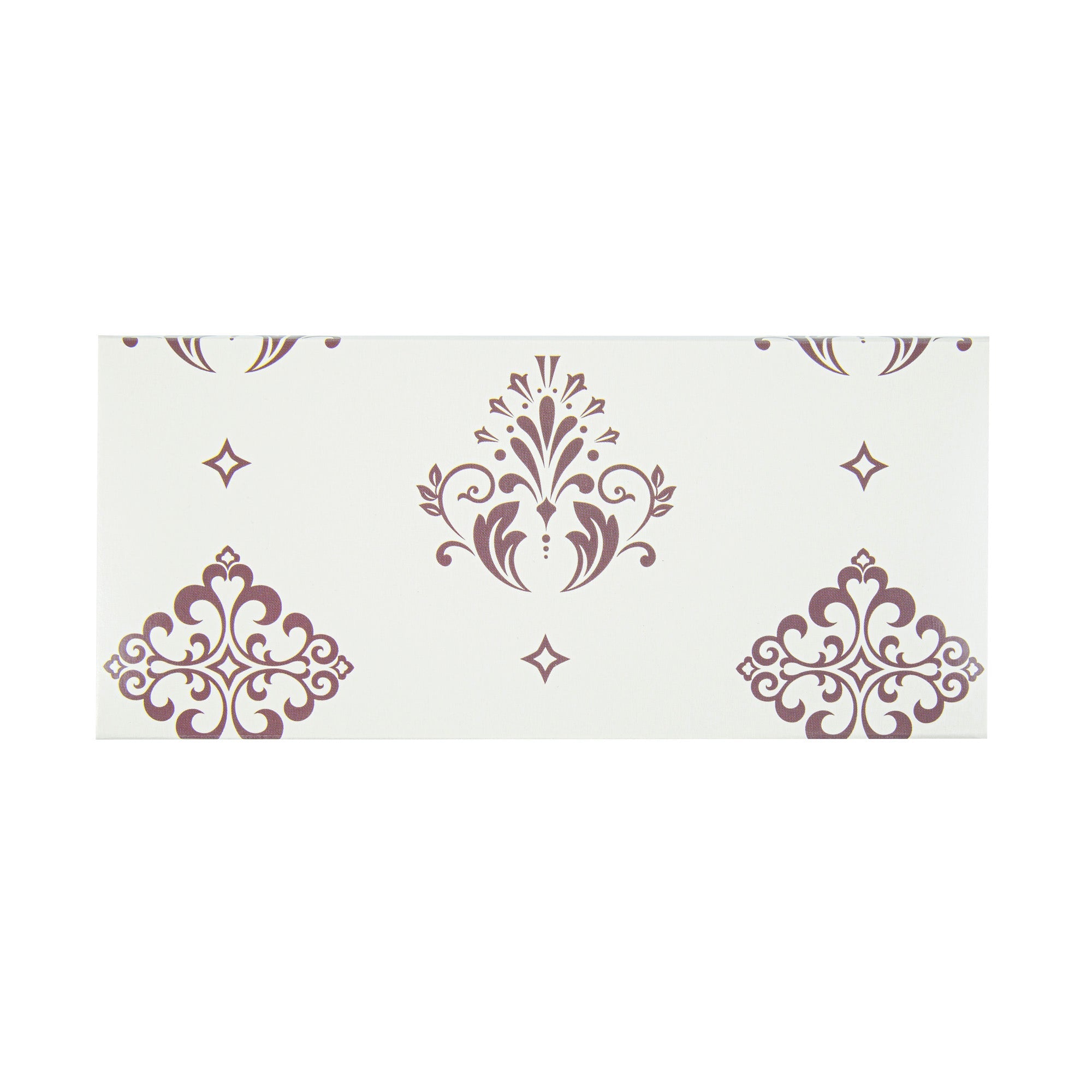 Bake Tek 14 oz Beige Vintage Floral Paper Baking Tray - Greaseproof - 7 3/4" x 3 1/2" x 1 3/4" - 100 count box