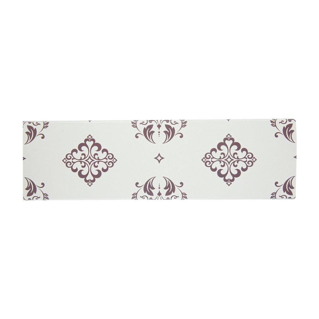 Bake Tek 13 oz Beige Vintage Floral Paper Baking Tray - Greaseproof - 10 3/4" x 3 1/4" x 1 1/2" - 100 count box