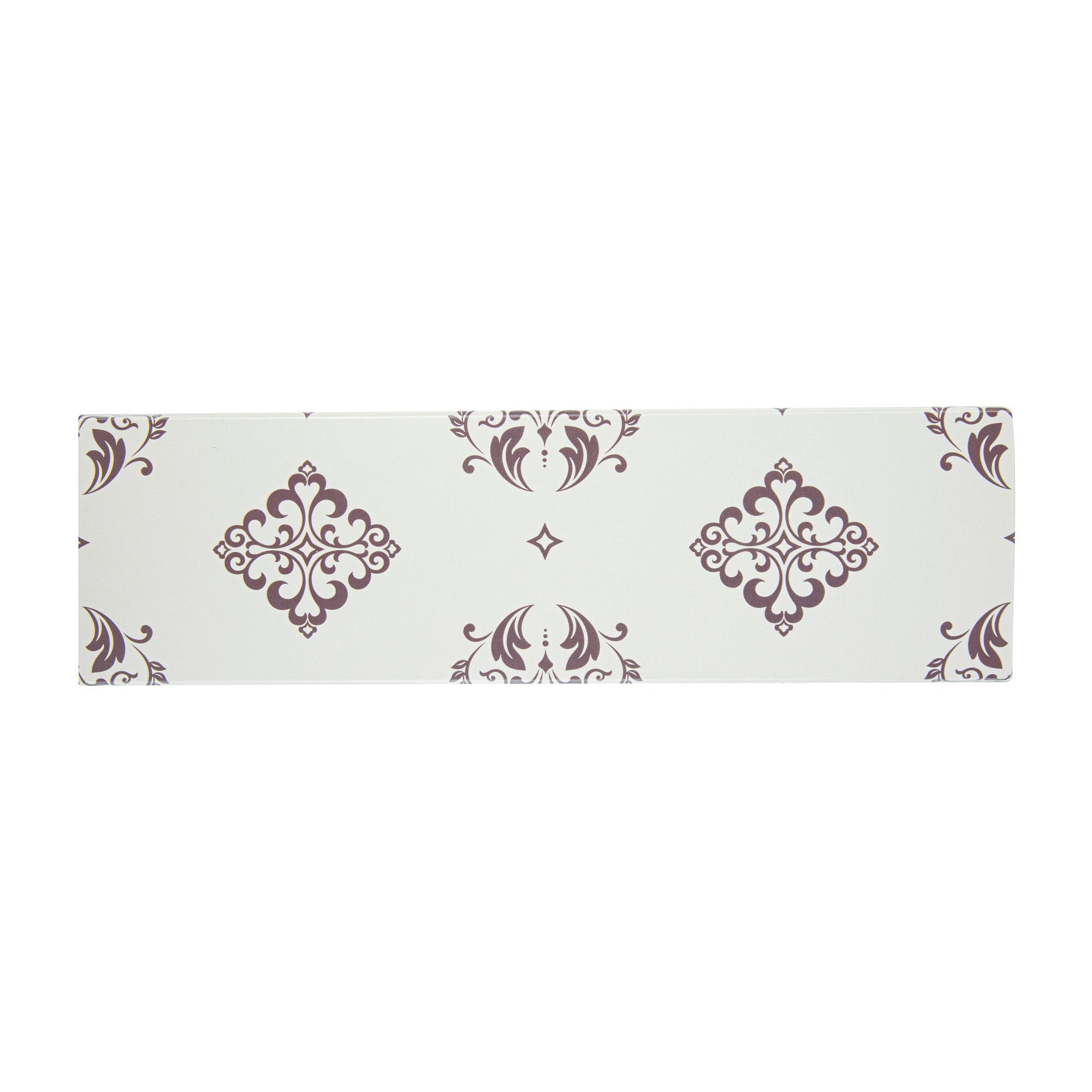Bake Tek 13 oz Beige Vintage Floral Paper Baking Tray - Greaseproof - 10 3/4" x 3 1/4" x 1 1/2" - 100 count box