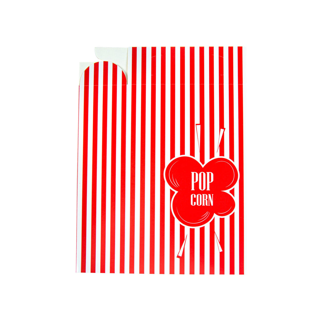 Bio Tek 1.25 oz Red Paper Popcorn Box - 4 3/4" x 2" x 7 1/2" - 400 count box
