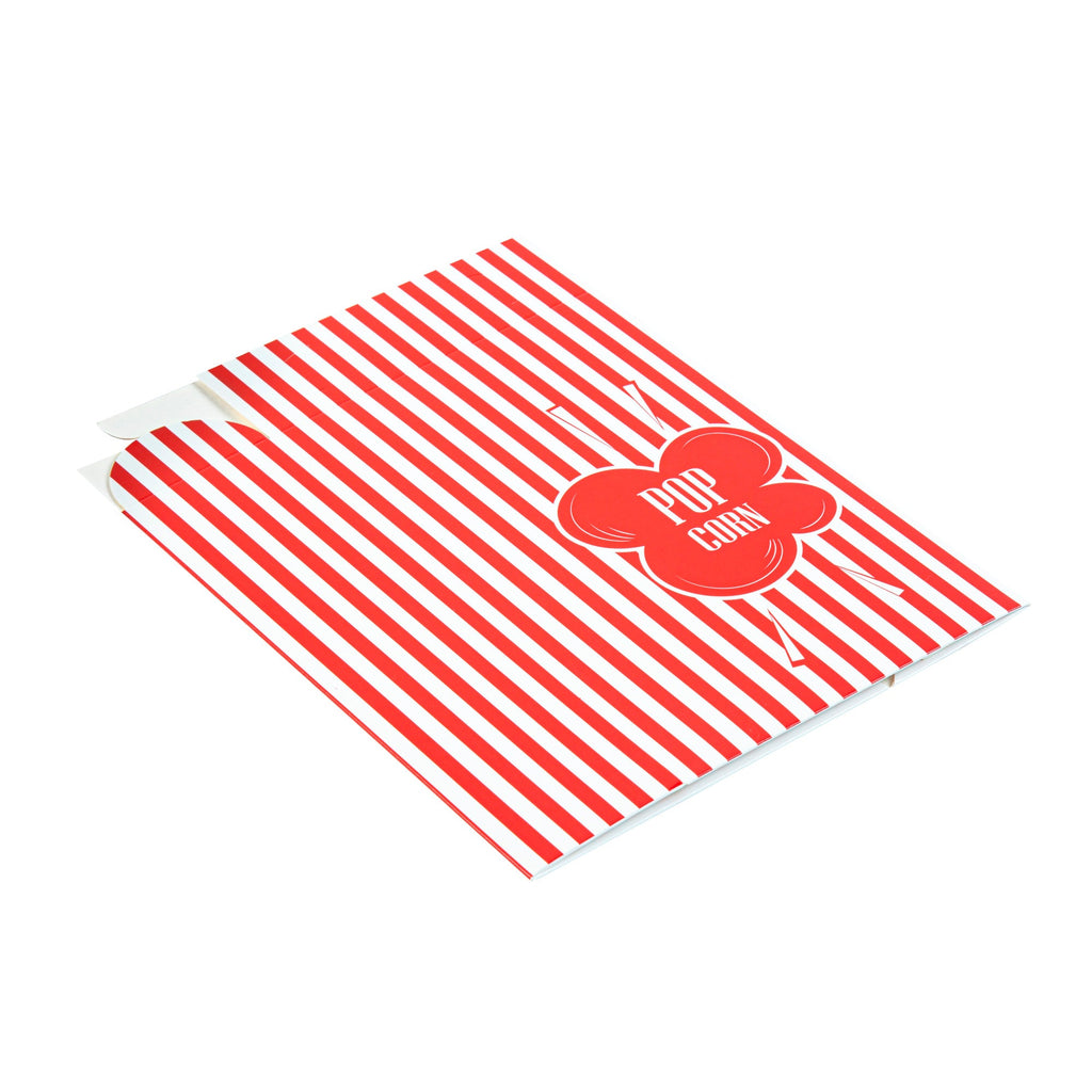 Bio Tek 1.25 oz Red Paper Popcorn Box - 4 3/4" x 2" x 7 1/2" - 400 count box
