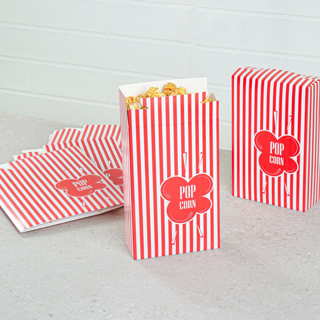 Bio Tek 1.25 oz Red Paper Popcorn Box - 4 3/4" x 2" x 7 1/2" - 400 count box
