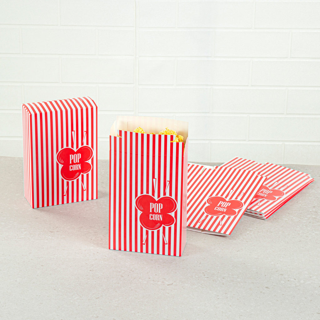 Bio Tek 2.3 oz Red Paper Popcorn Box - 5 3/4" x 2 1/2" x 8 1/2" - 400 count box