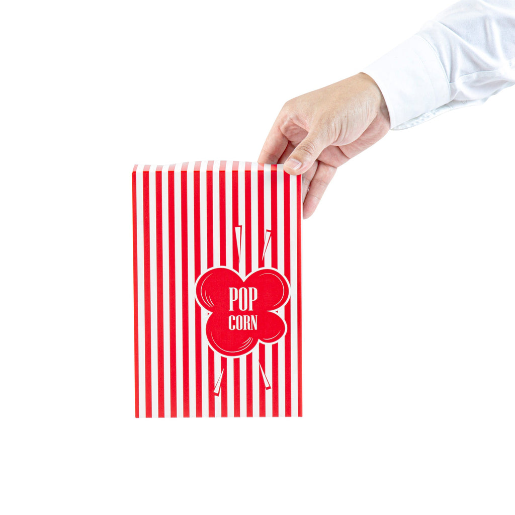Bio Tek 2.3 oz Red Paper Popcorn Box - 5 3/4" x 2 1/2" x 8 1/2" - 400 count box