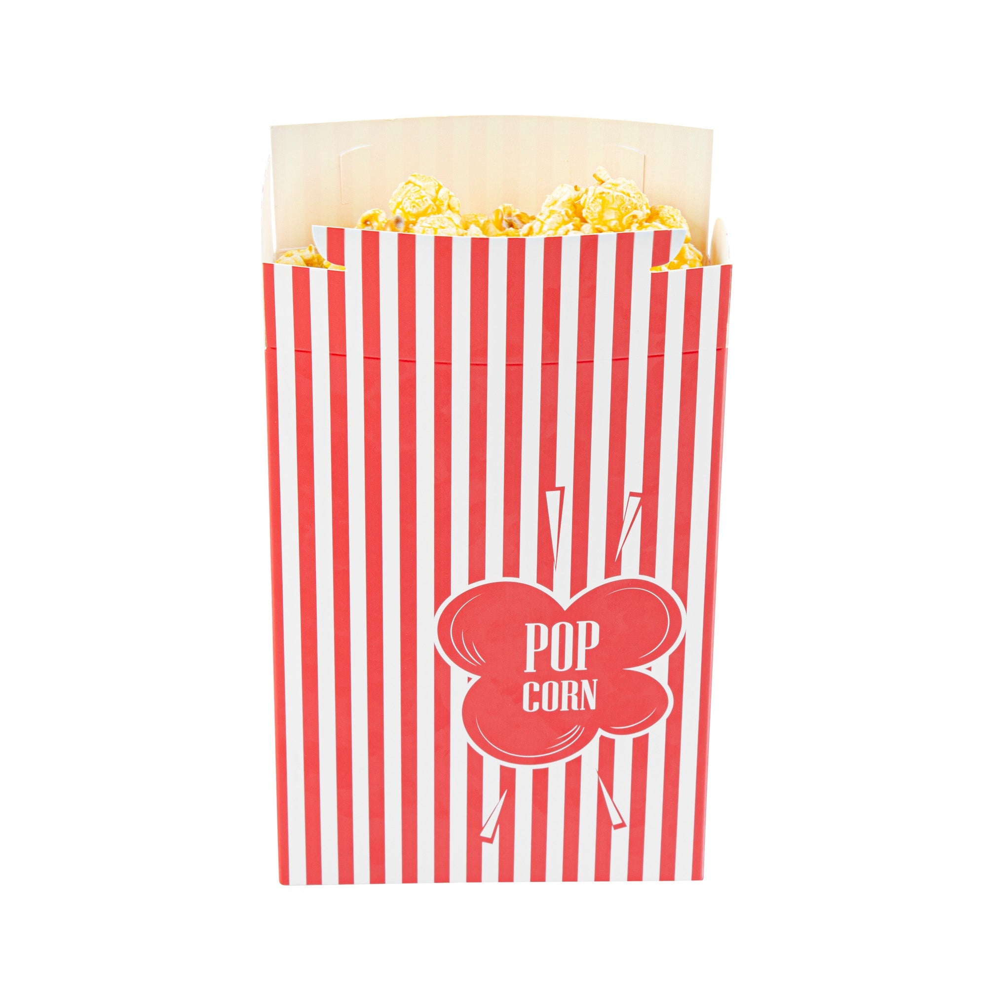 Bio Tek 2.3 oz Red Paper Popcorn Box - 5 3/4" x 2 1/2" x 8 1/2" - 400 count box