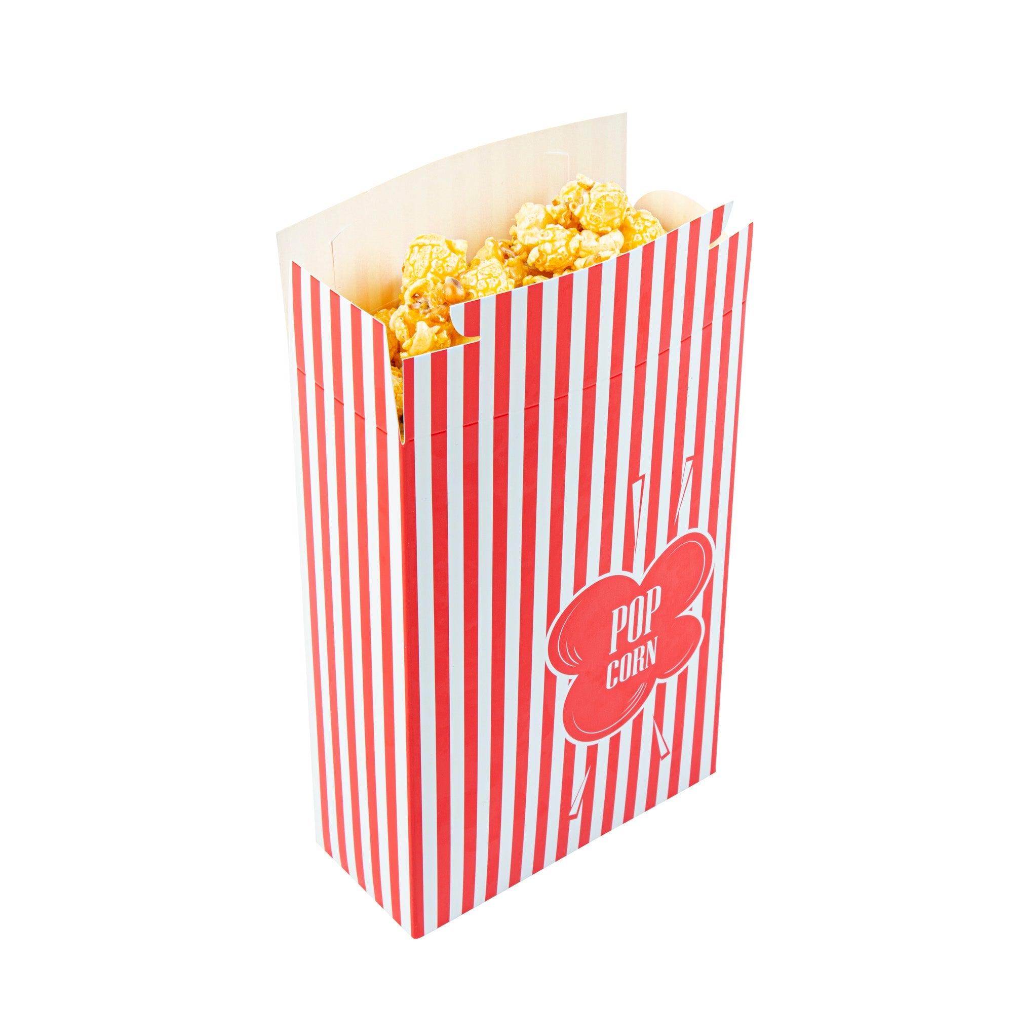 Bio Tek 2.3 oz Red Paper Popcorn Box - 5 3/4" x 2 1/2" x 8 1/2" - 400 count box