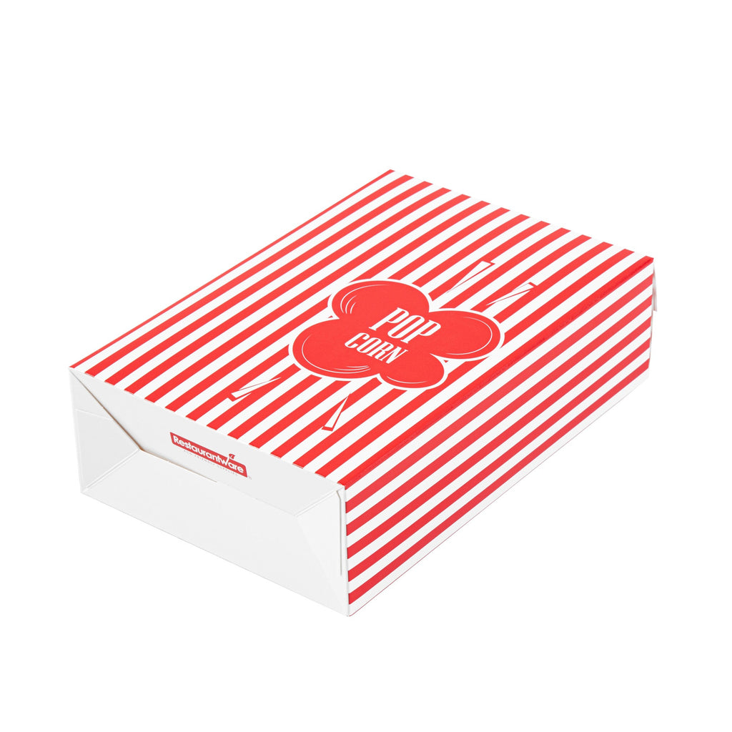 Bio Tek 2.3 oz Red Paper Popcorn Box - 5 3/4" x 2 1/2" x 8 1/2" - 400 count box