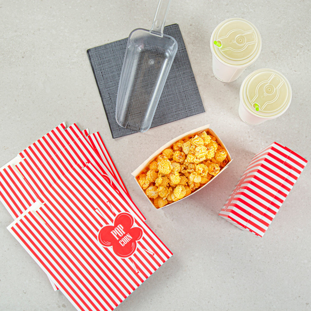 Bio Tek 2.3 oz Red Paper Popcorn Box - 5 3/4" x 2 1/2" x 8 1/2" - 400 count box