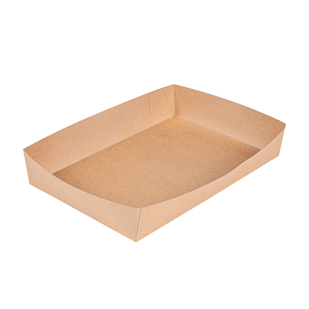 Cater Tek Kraft Paper Insert - Fits Rectangle Catering Box - 13 1/2" x 9 1/4" x 2 1/2" - 10 count box