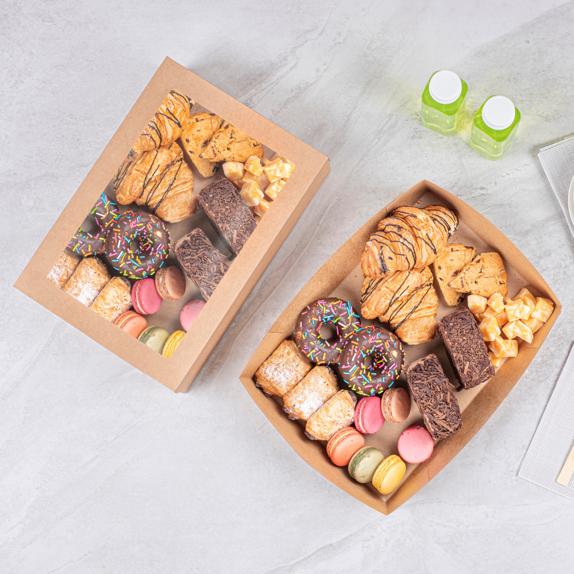Cater Tek Kraft Paper Insert - Fits Rectangle Catering Box - 13 1/2" x 9 1/4" x 2 1/2" - 10 count box