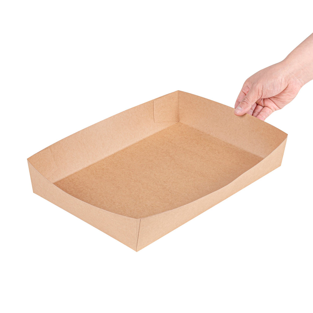 Cater Tek Kraft Paper Insert - Fits Rectangle Catering Box - 13 1/2" x 9 1/4" x 2 1/2" - 100 count box