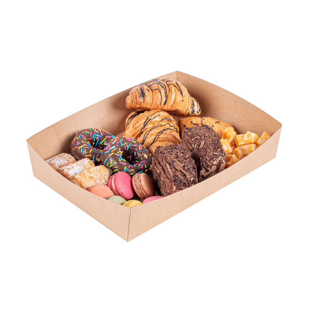 Cater Tek Kraft Paper Insert - Fits Rectangle Catering Box - 11 1/2" x 8 1/4" x 2 1/2" - 20 count box