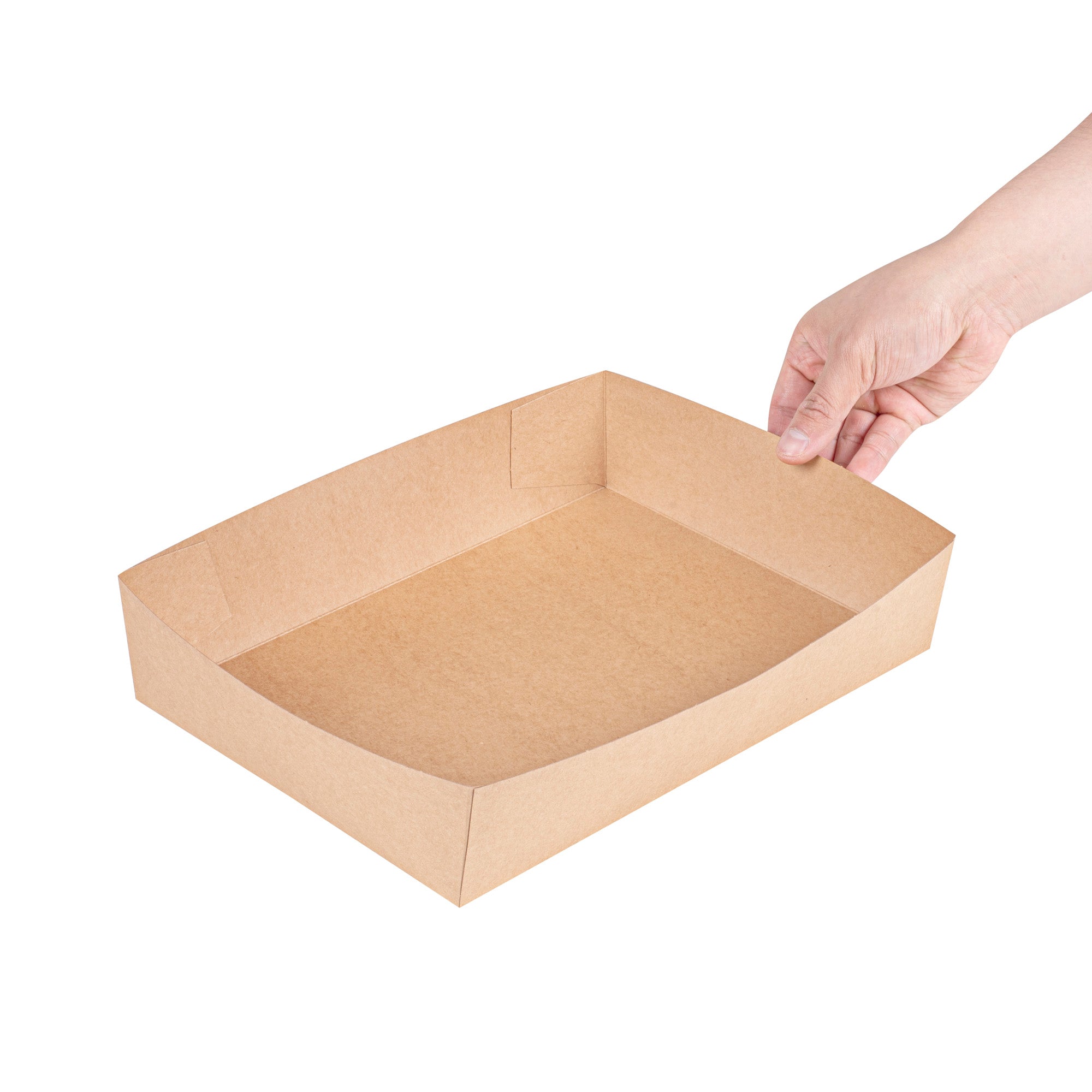 Cater Tek Kraft Paper Insert - Fits Rectangle Catering Box - 11 1/2" x 8 1/4" x 2 1/2" - 200 count box