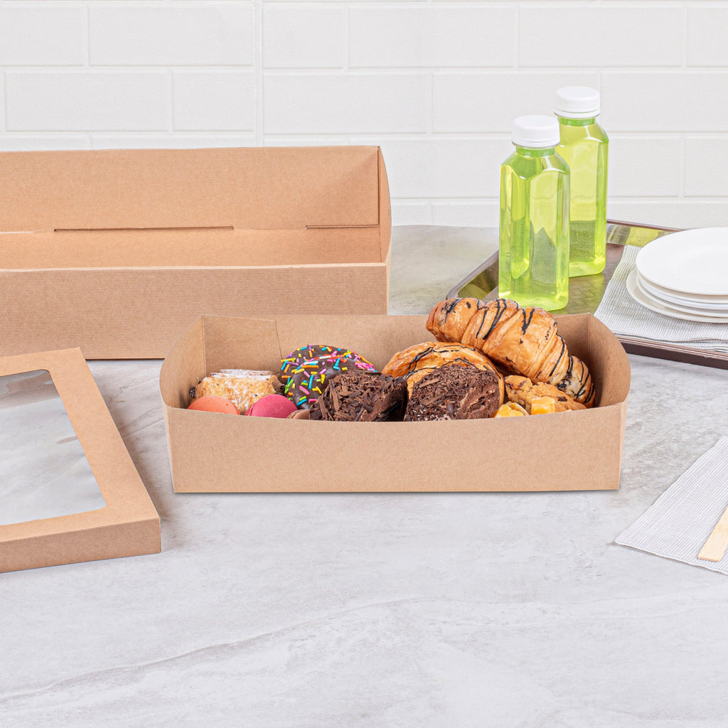 Cater Tek Kraft Paper Insert - Fits Rectangle Catering Box - 11 1/2" x 8 1/4" x 2 1/2" - 200 count box