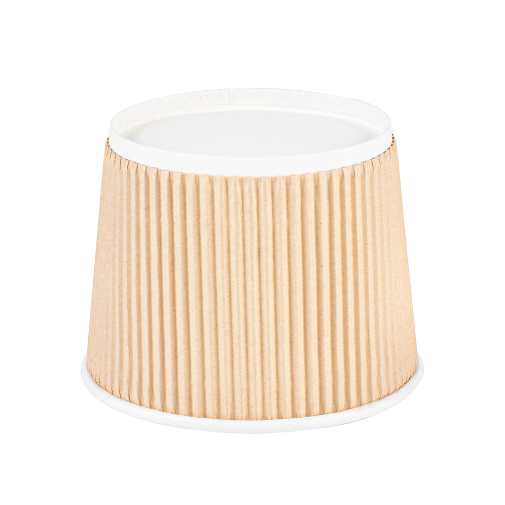 Bio Tek 18 oz Round Kraft PE Lined Paper Soup Container - Ripple Wall - 3 1/2" x 3 1/2" x 3 1/4" - 200 count box