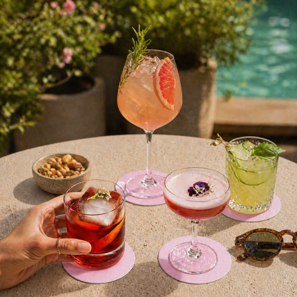 Bar Lux Round Pink Paper Coaster - 3 1/2" - 1000 count box