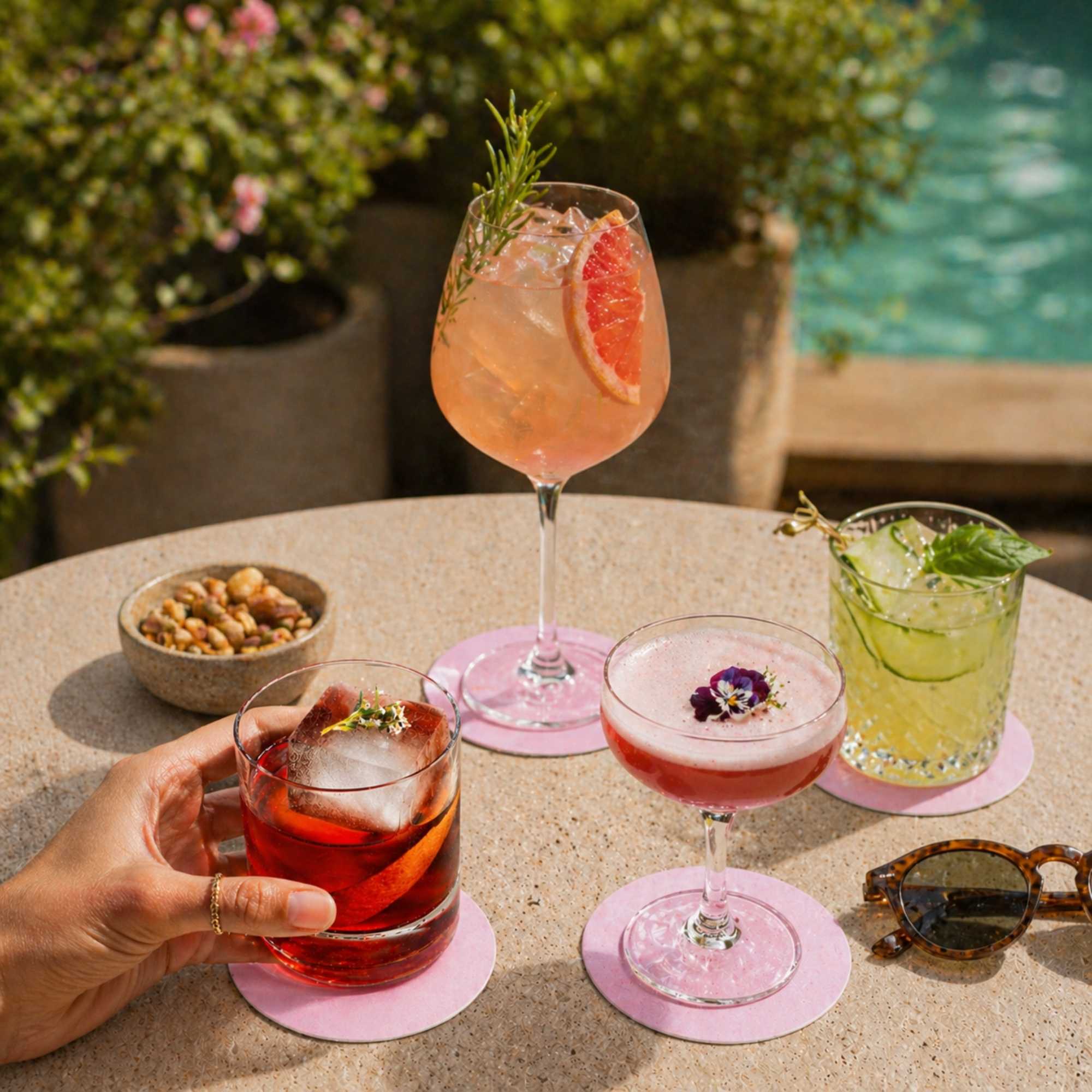 Bar Lux Round Pink Paper Coaster - 3 1/2" - 1000 count box