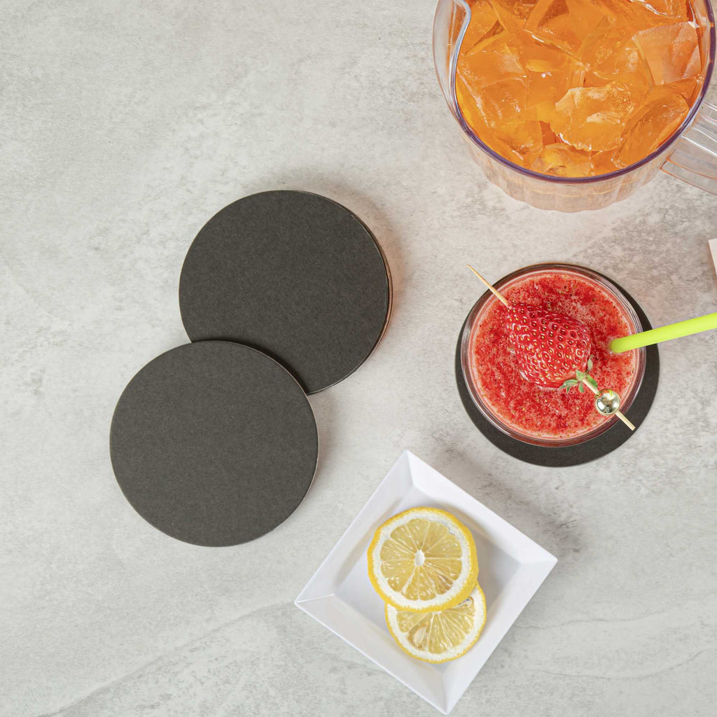 Bar Lux Round Blue Paper Coaster - 4" - 100 count box