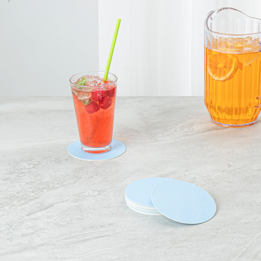 Bar Lux Round Blue Paper Coaster - 4" - 1000 count box