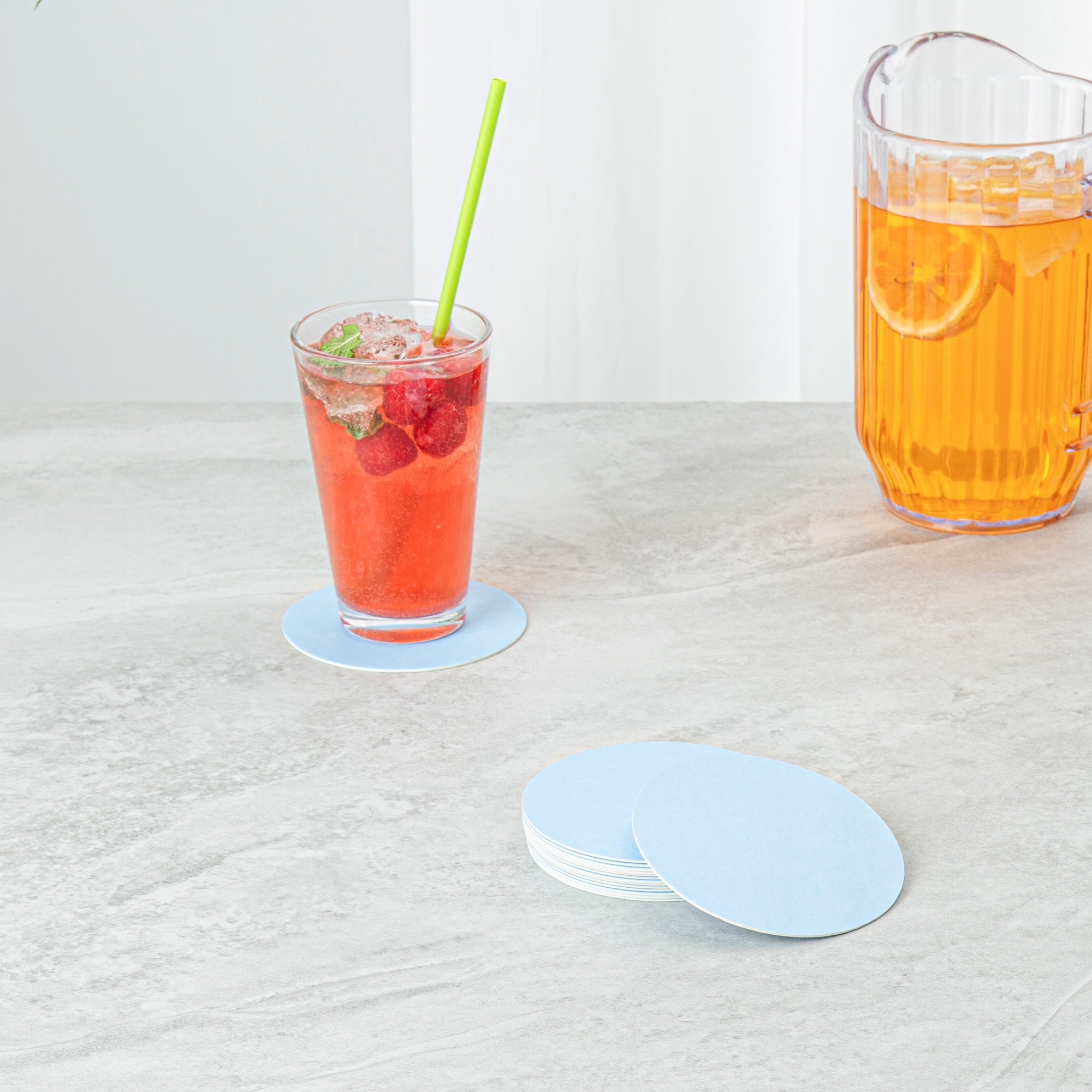 Bar Lux Round Blue Paper Coaster - 4" - 1000 count box