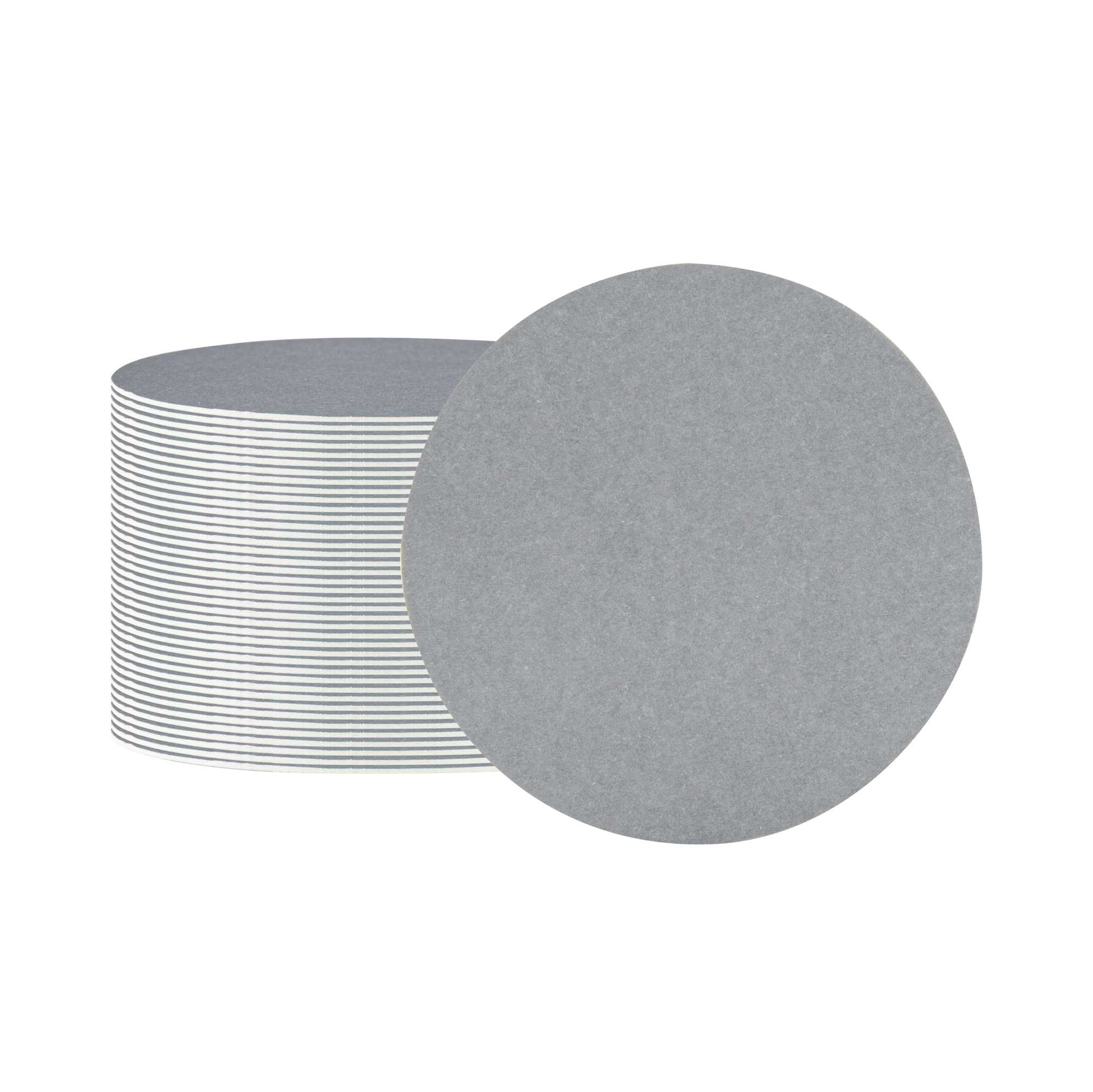 Bar Lux Round Gray Paper Coaster - 4" - 100 count box