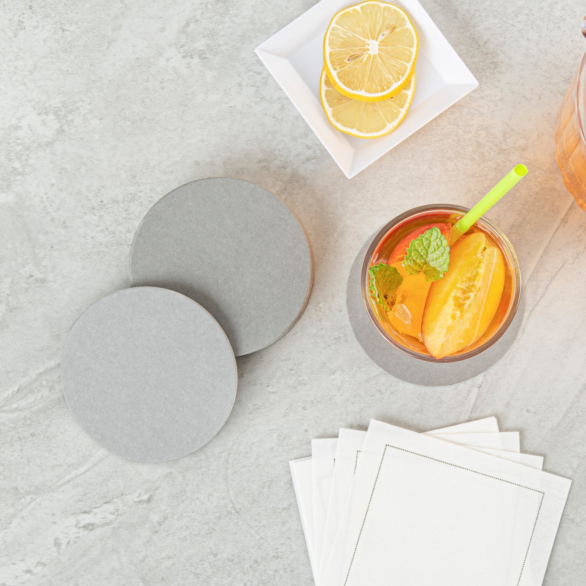 Bar Lux Round Gray Paper Coaster - 4" - 1000 count box