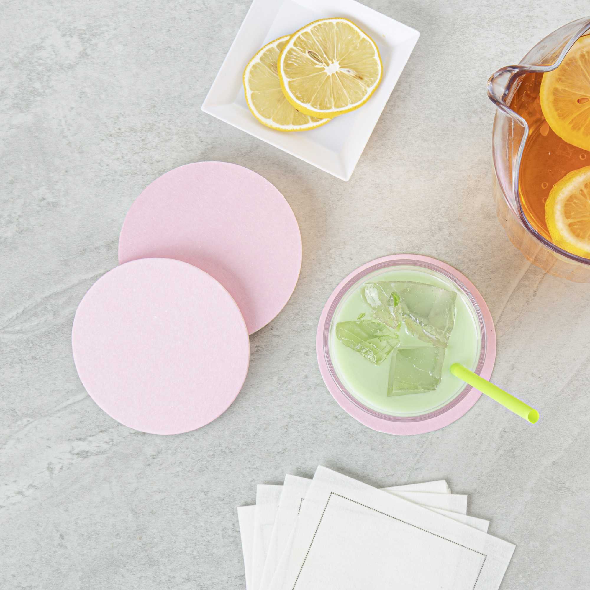Bar Lux Round Pink Paper Coaster - 4" - 100 count box