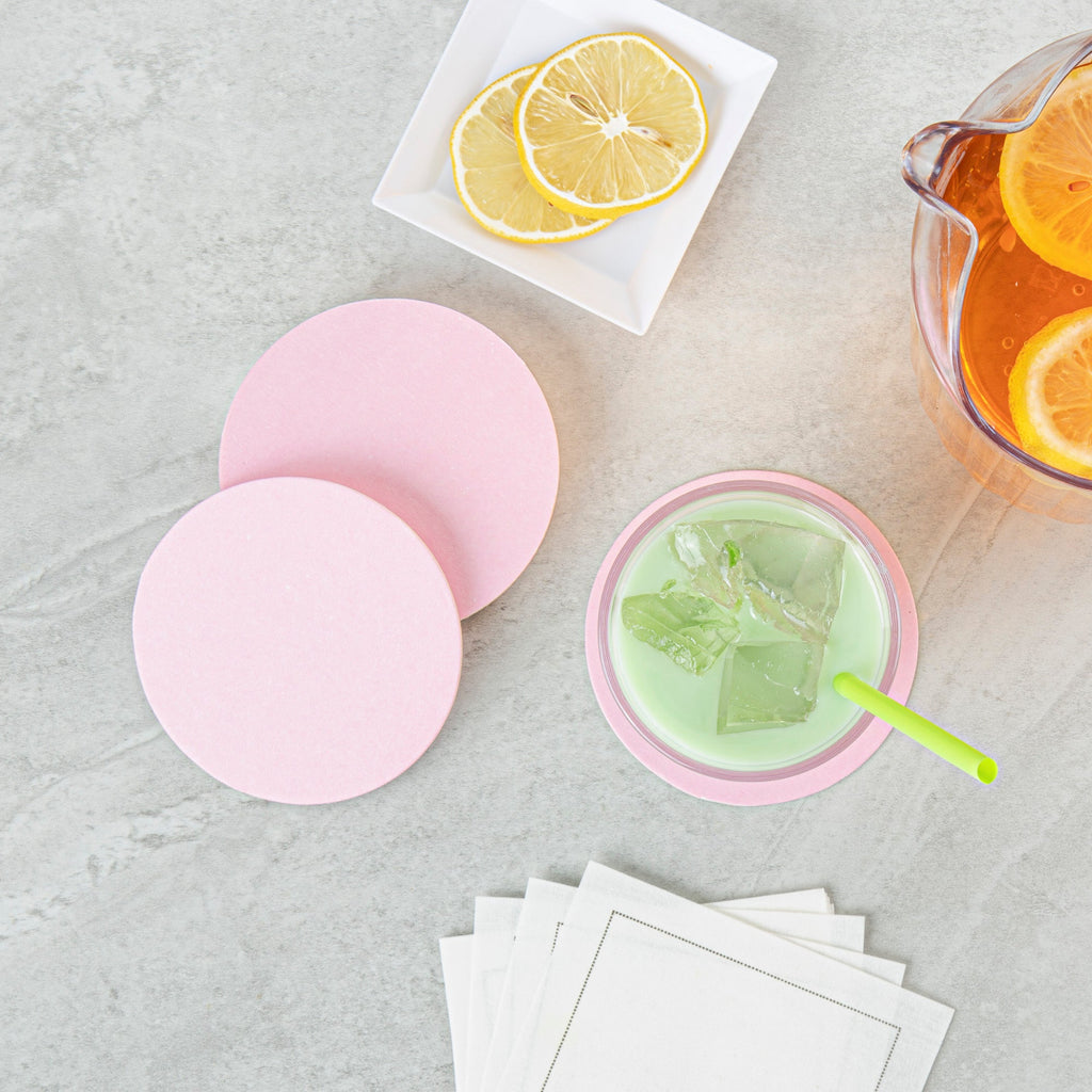 Bar Lux Round Pink Paper Coaster - 4" - 1000 count box