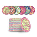 Bar Lux Round Floral Paper Coaster - 6 Assorted Designs - 3 1/2" - 48 count box