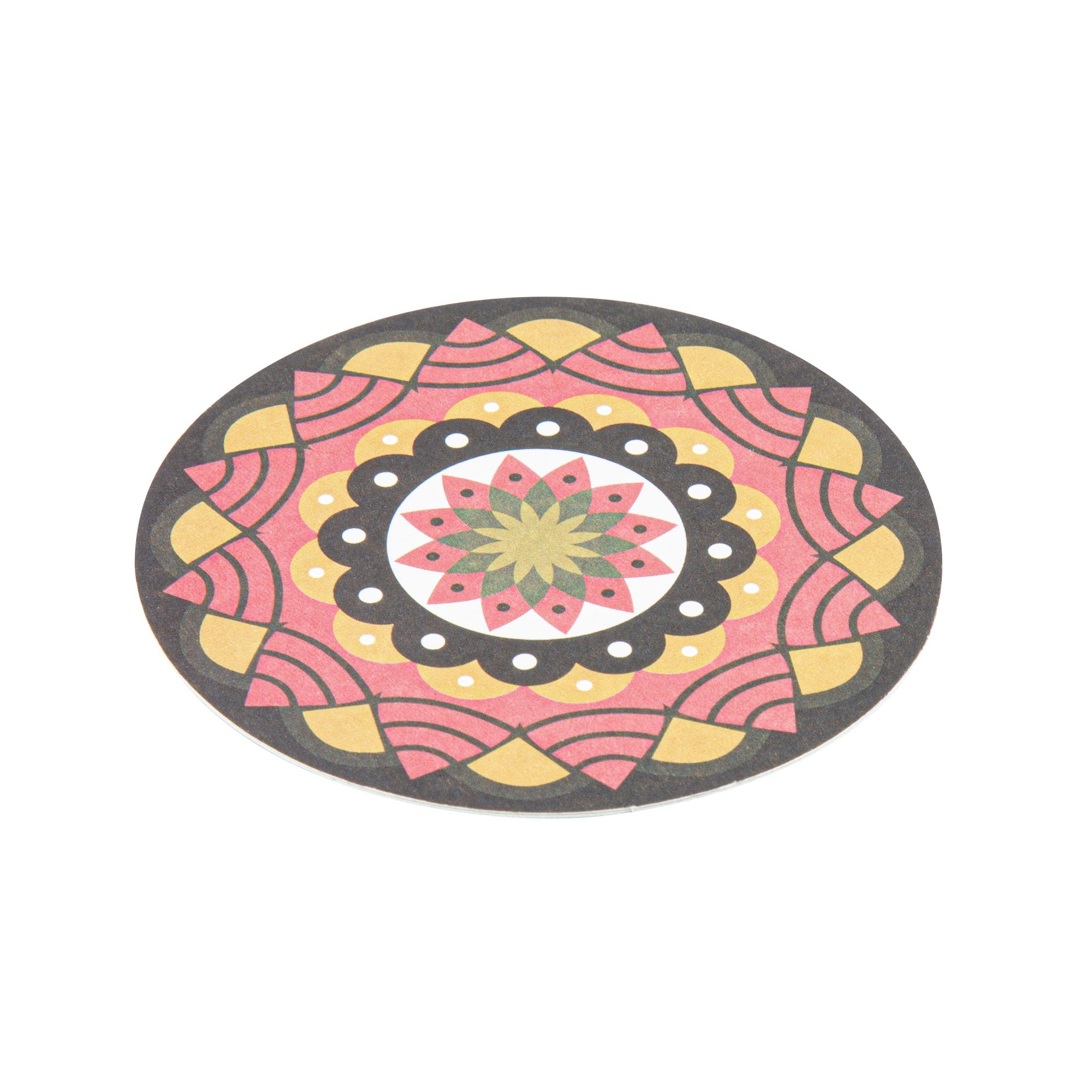 Bar Lux Round Floral Paper Coaster - 6 Assorted Designs - 3 1/2" - 48 count box