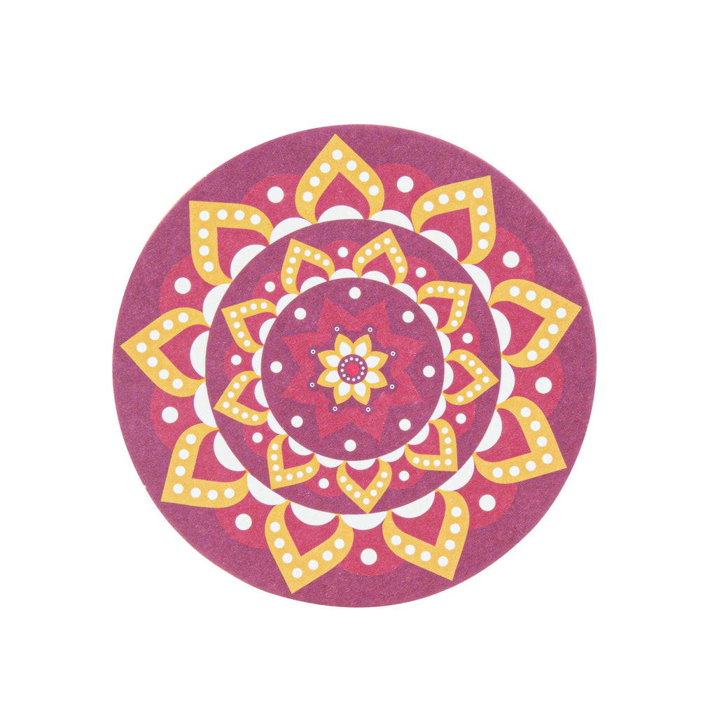 Bar Lux Round Floral Paper Coaster - 6 Assorted Designs - 3 1/2" - 480 count box