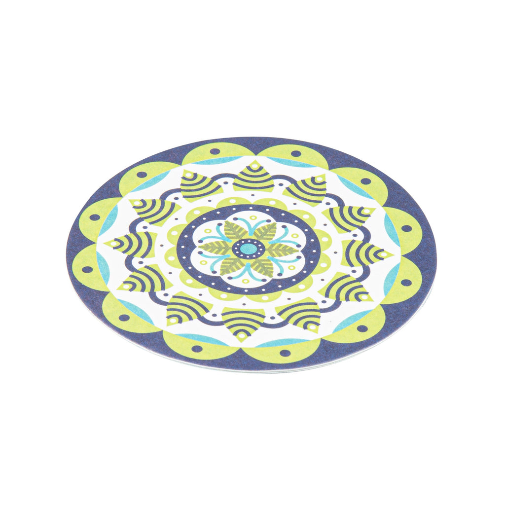 Bar Lux Round Floral Paper Coaster - 6 Assorted Designs - 3 1/2" - 480 count box