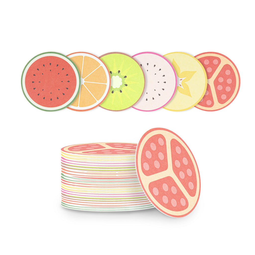 Bar Lux Round Fruit Paper Coaster - 6 Assorted Designs - 3 1/2" - 480 count box