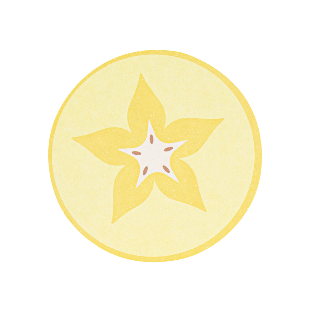 Bar Lux Round Fruit Paper Coaster - 6 Assorted Designs - 3 1/2" - 48 count box