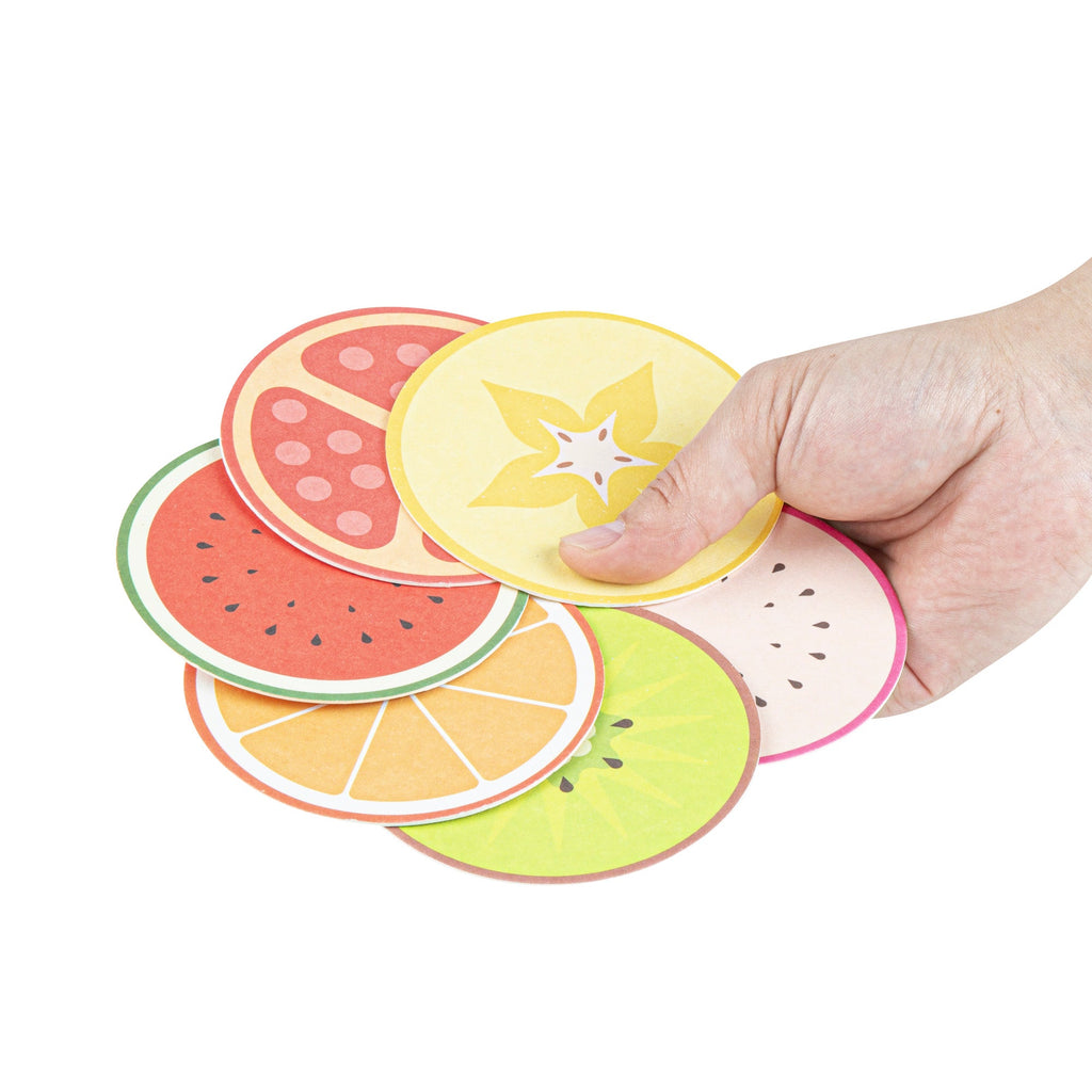 Bar Lux Round Fruit Paper Coaster - 6 Assorted Designs - 3 1/2" - 480 count box