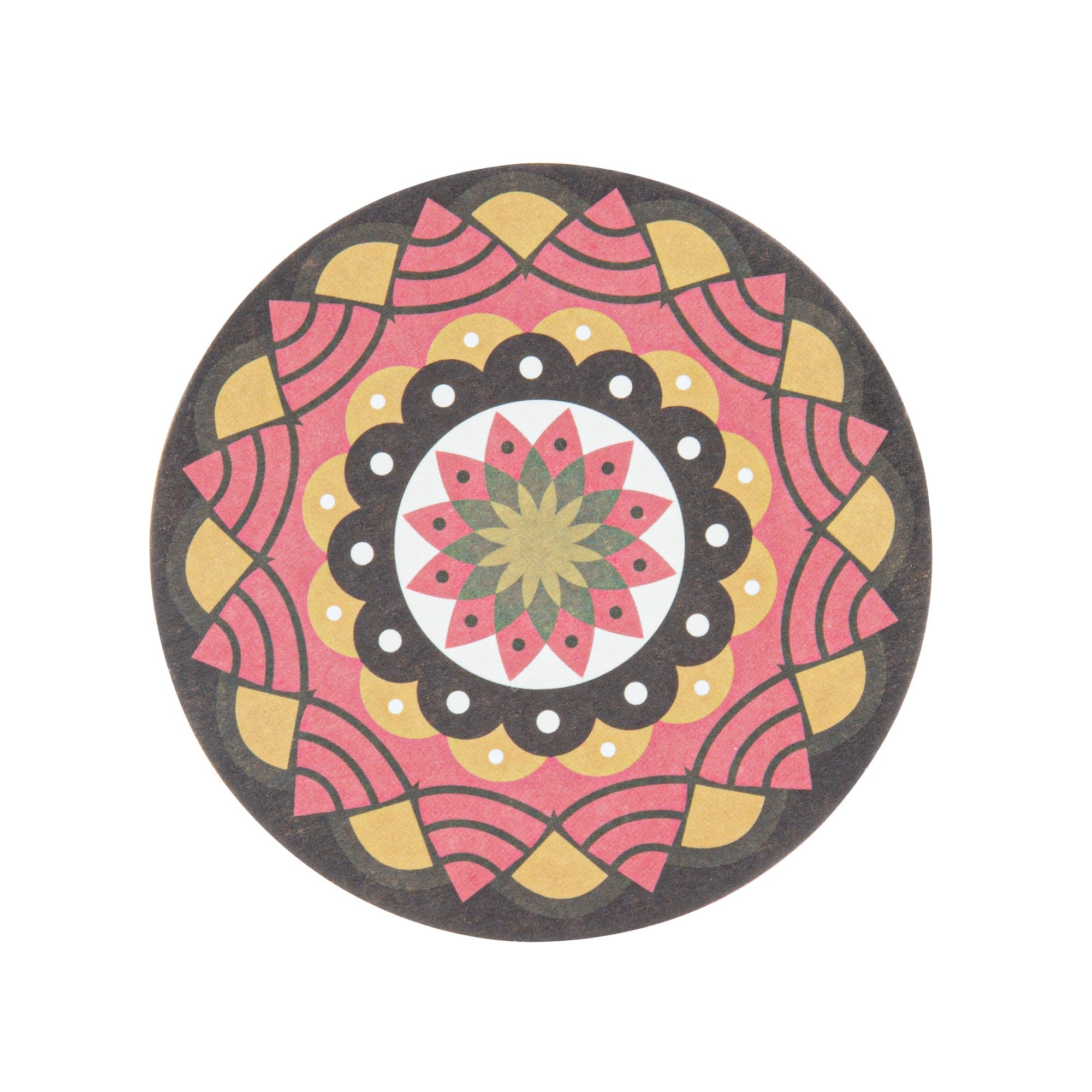 Bar Lux Round Floral Paper Coaster - 6 Assorted Designs - 4" - 48 count box