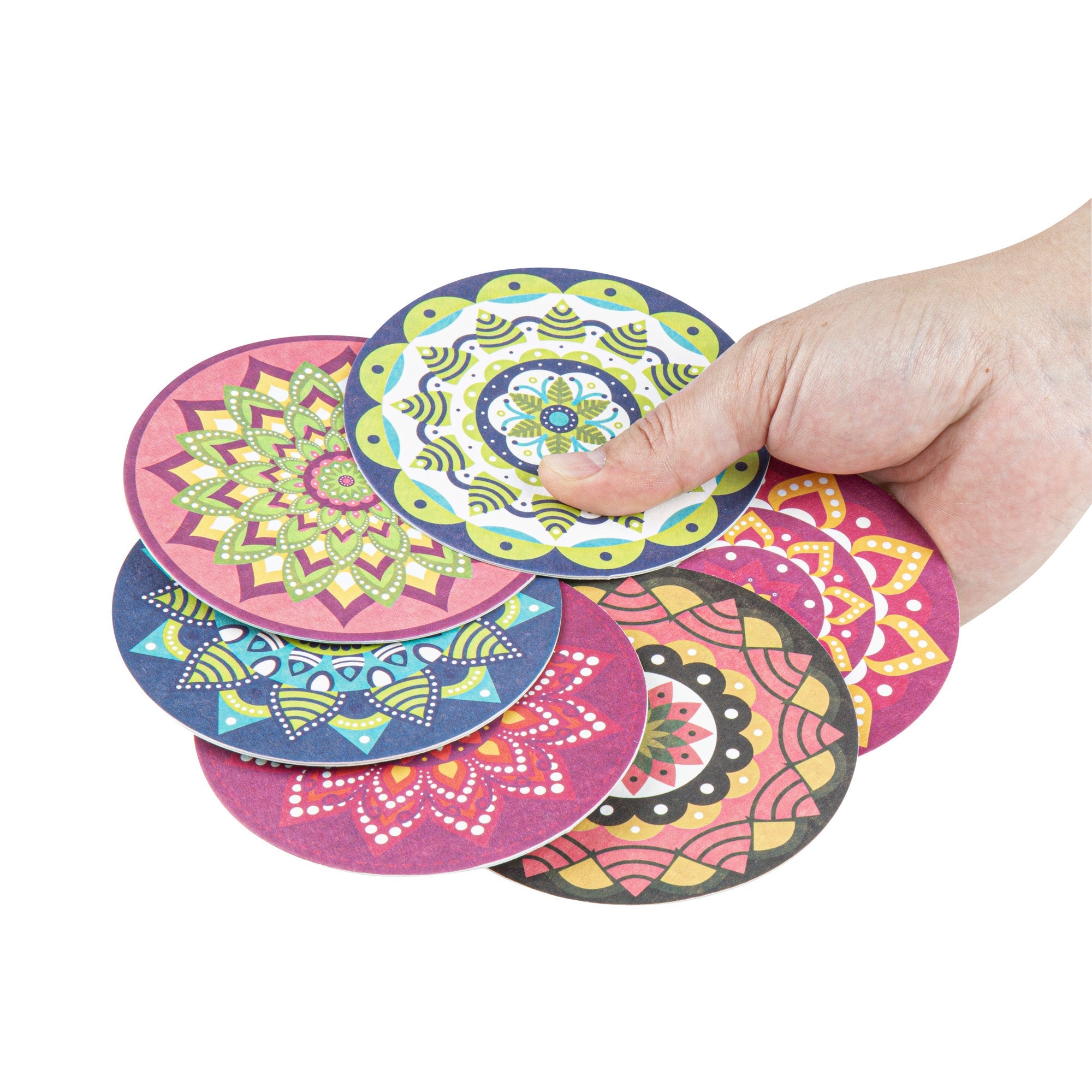 Bar Lux Round Floral Paper Coaster - 6 Assorted Designs - 4" - 480 count box