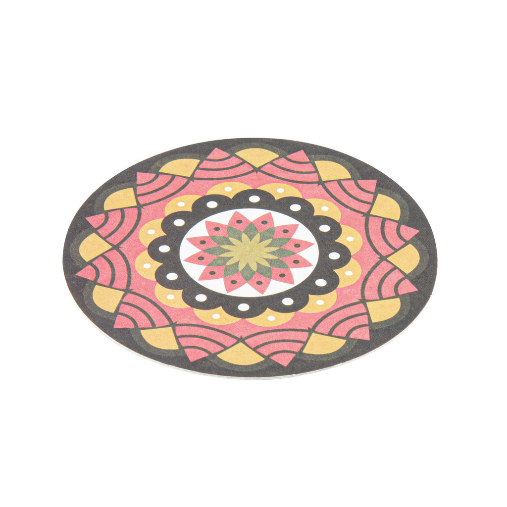Bar Lux Round Floral Paper Coaster - 6 Assorted Designs - 4" - 480 count box