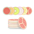 Bar Lux Round Fruit Paper Coaster - 6 Assorted Designs - 4" - 48 count box