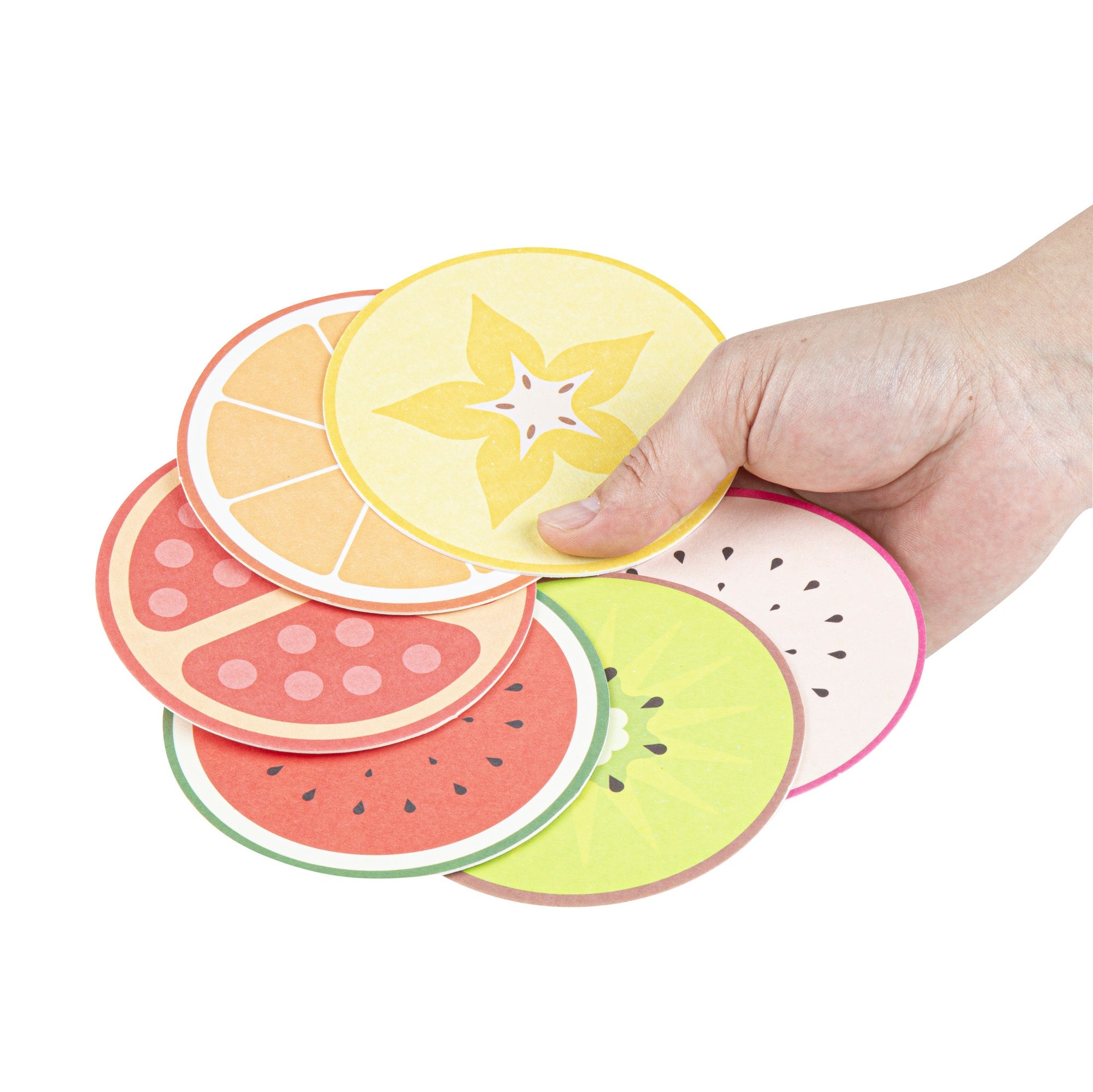 Bar Lux Round Fruit Paper Coaster - 6 Assorted Designs - 4" - 480 count box