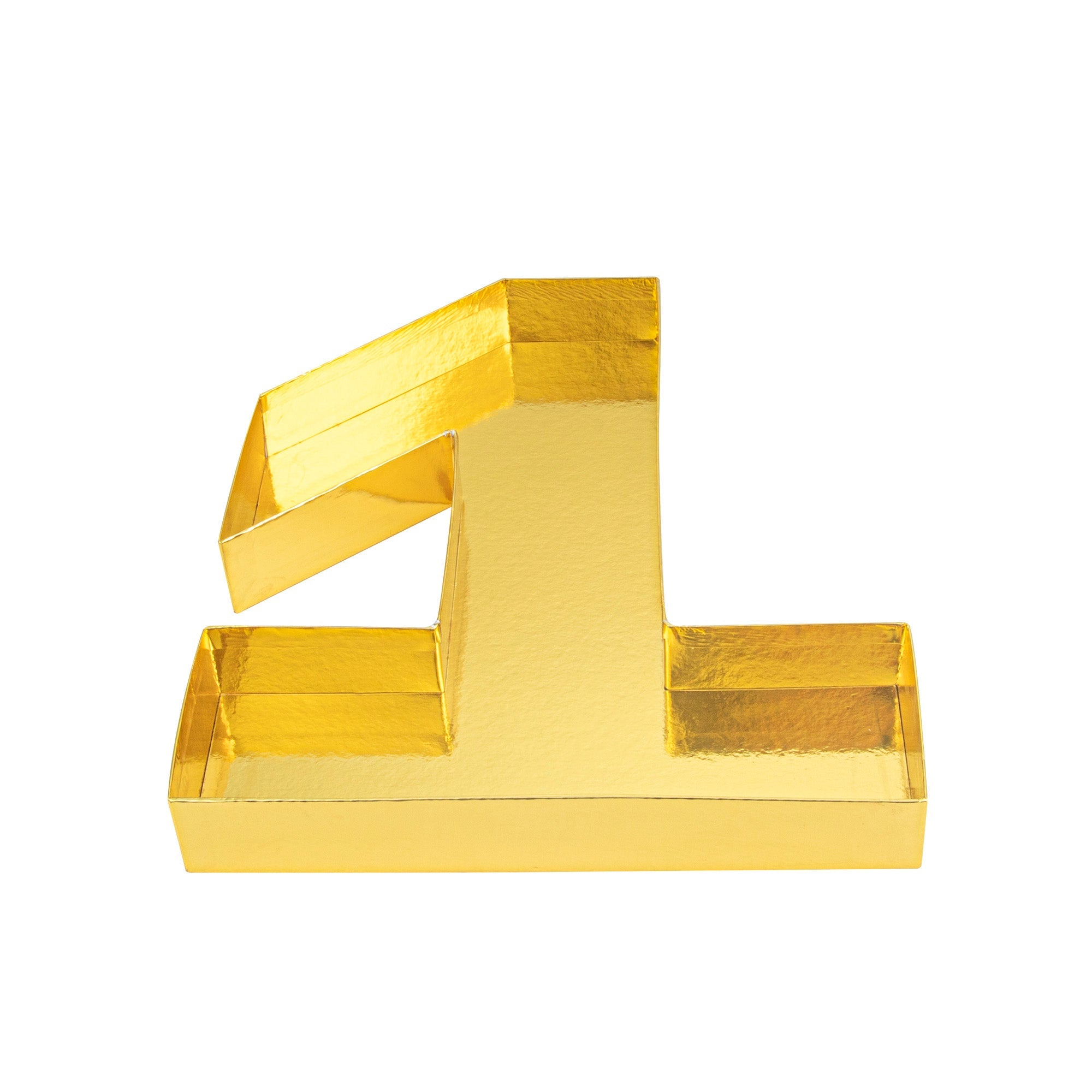 Chef 101 Gold Paper Charcuterie Fillable Number 1 Tray - 12" x 10" x 1 1/2" - 1 count box