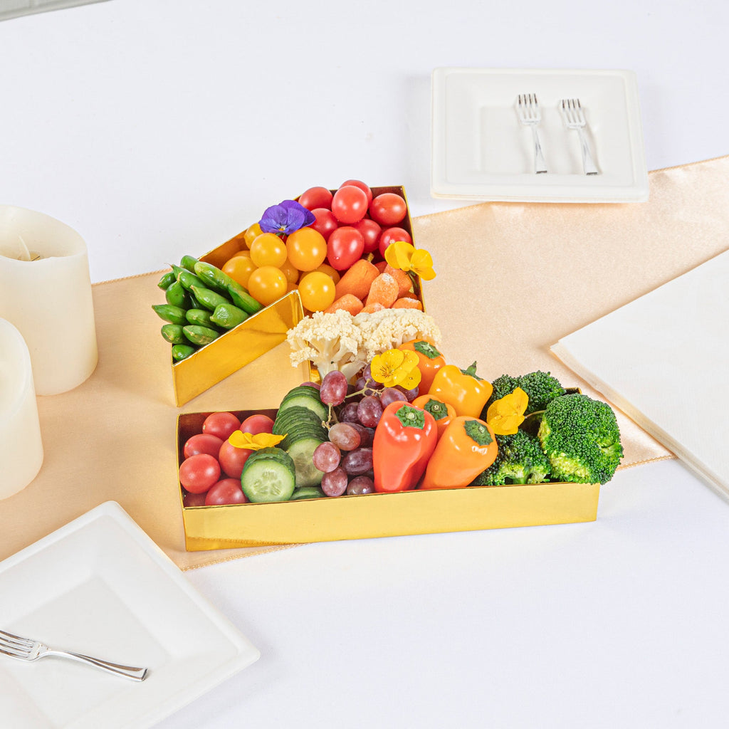Chef 101 Gold Paper Charcuterie Fillable Number 1 Tray - 12" x 10" x 1 1/2" - 1 count box