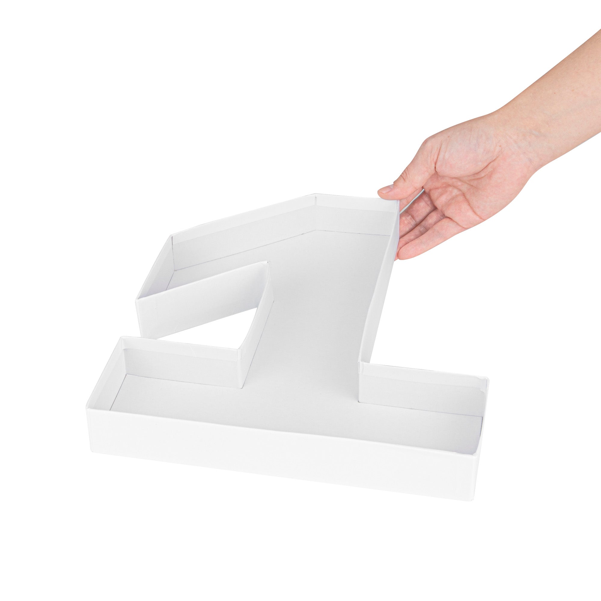 Chef 101 White Paper Charcuterie Fillable Number 1 Tray - 12" x 10" x 1 1/2" - 1 count box